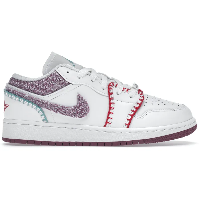 Jordan 1 Low White Light Bordeuax (GS) (DM9037-100)
