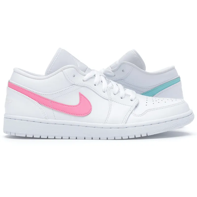 Jordan 1 Low White Multi-Color Swoosh (CW7033-100)