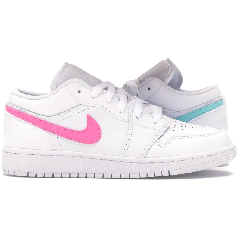 Jordan 1 Low White Neon (GS) (CW7035-100)