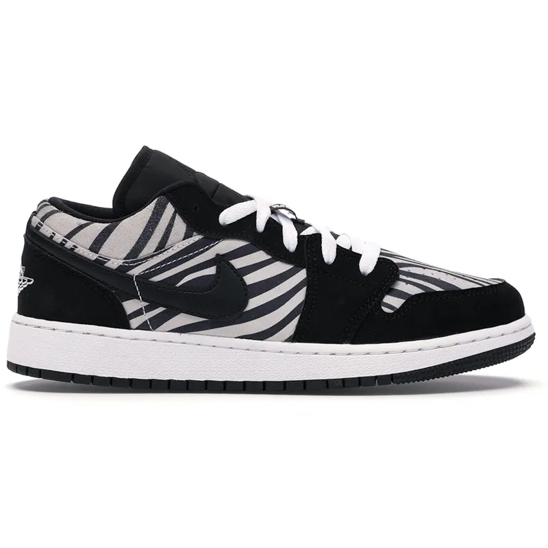 Jordan 1 Low “Zebra” GS (553560-057)