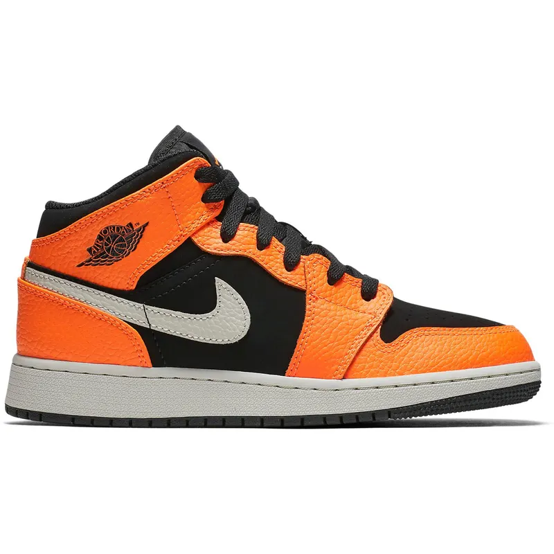 Jordan 1 Mid Black Cone (GS) (554725-062)