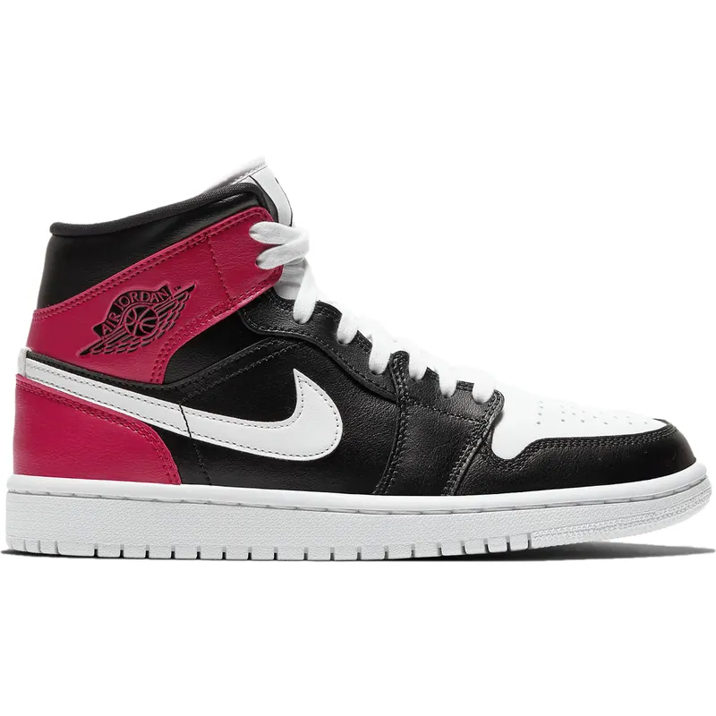 Jordan 1 Mid Black Noble Red (W) (BQ6472-016)
