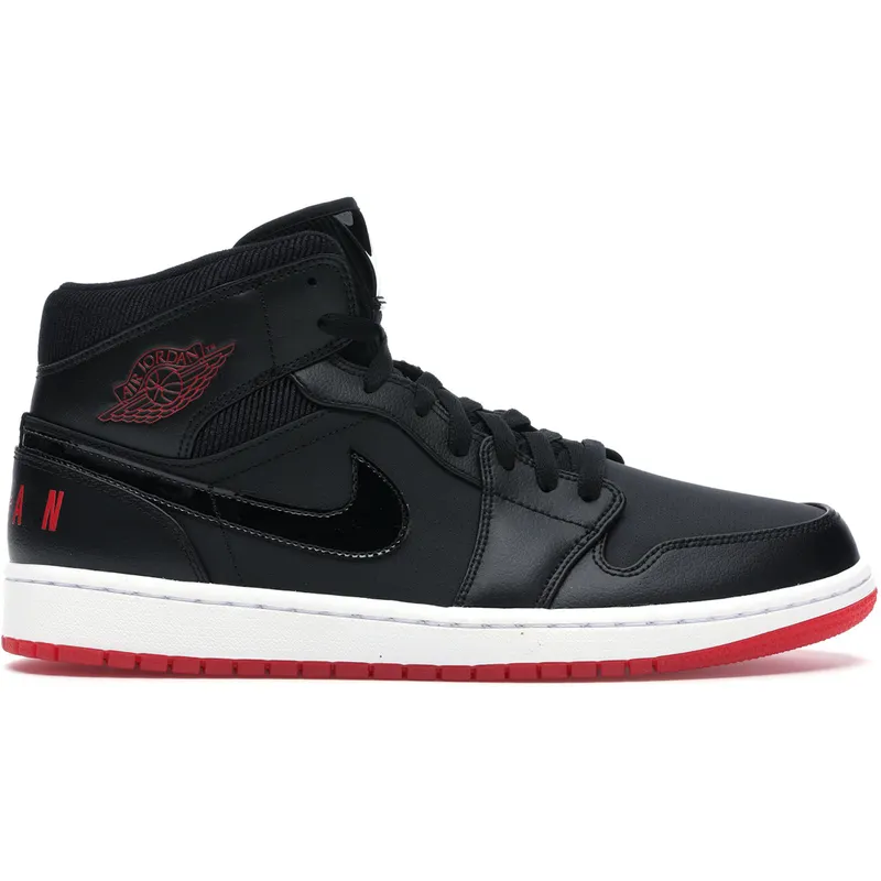 Jordan 1 Mid Black University Red (BQ6578-001)