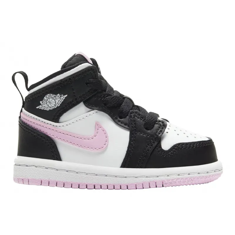 Jordan 1 Mid Black White Light Pink (TD) (644507-103)