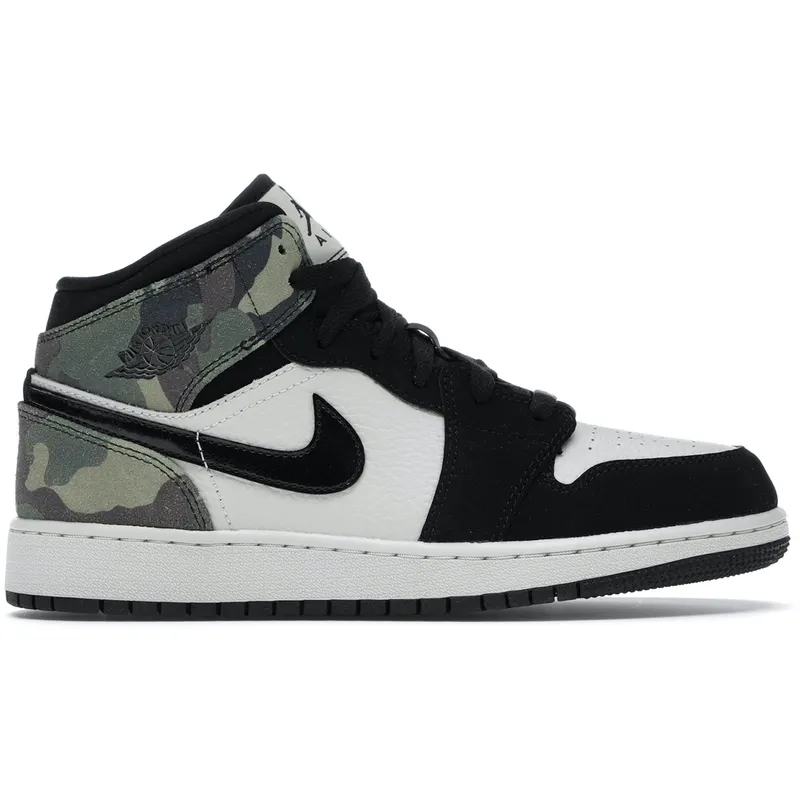 Jordan 1 Mid Camo (GS) (CW5550-001)