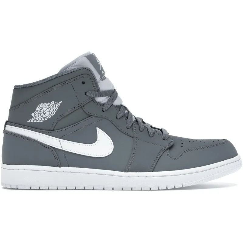 Jordan 1 Mid Cool Grey/White (554724-036)