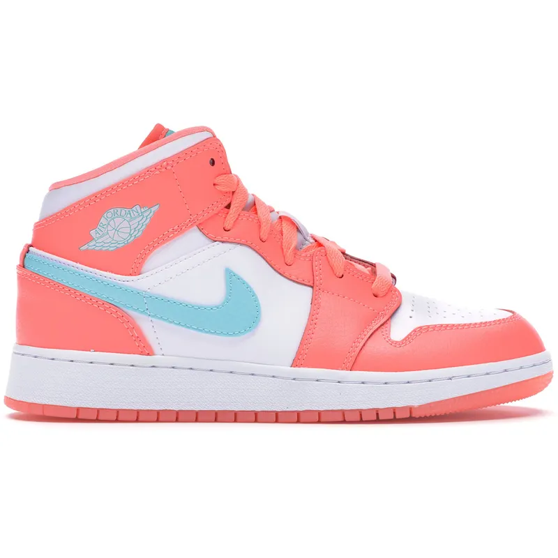 Jordan 1 Mid Crimson Pulse (GS) (555112-814)
