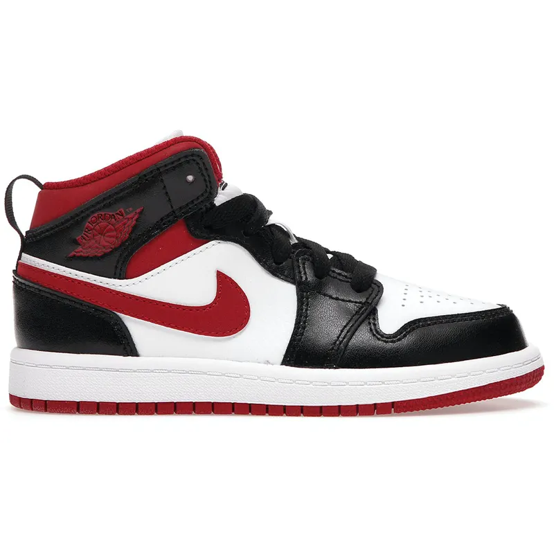 Jordan 1 Mid Gym Red Black White (PS) (640734-122)