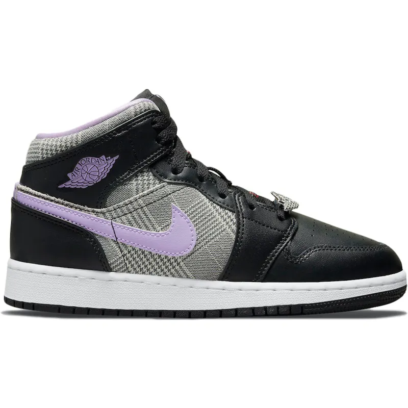 Jordan 1 Mid SE Houndstooth (GS) (DC7226-015)