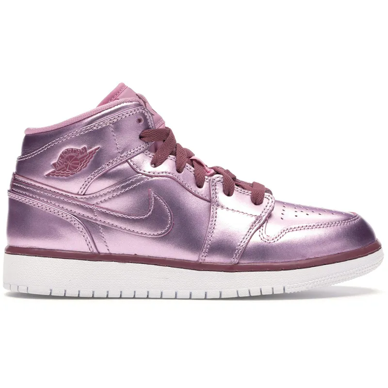 Jordan 1 Mid Pink Rise (GS) (AV5174-640)