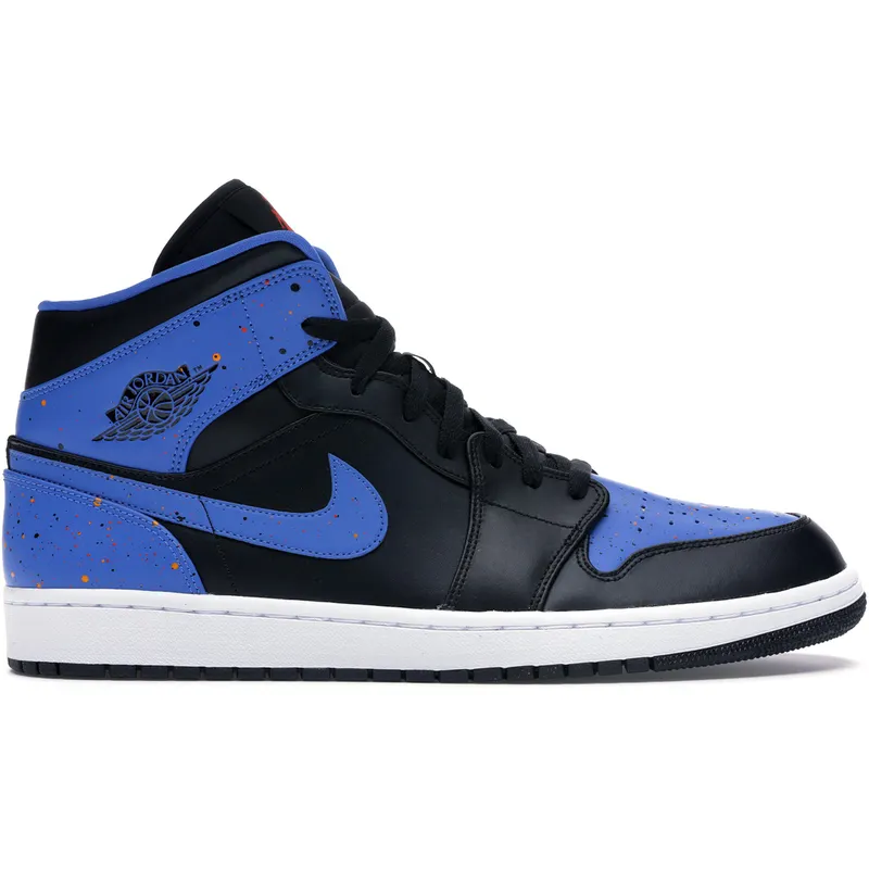 Jordan 1 Mid Royal Paint Splatter (554724-048)