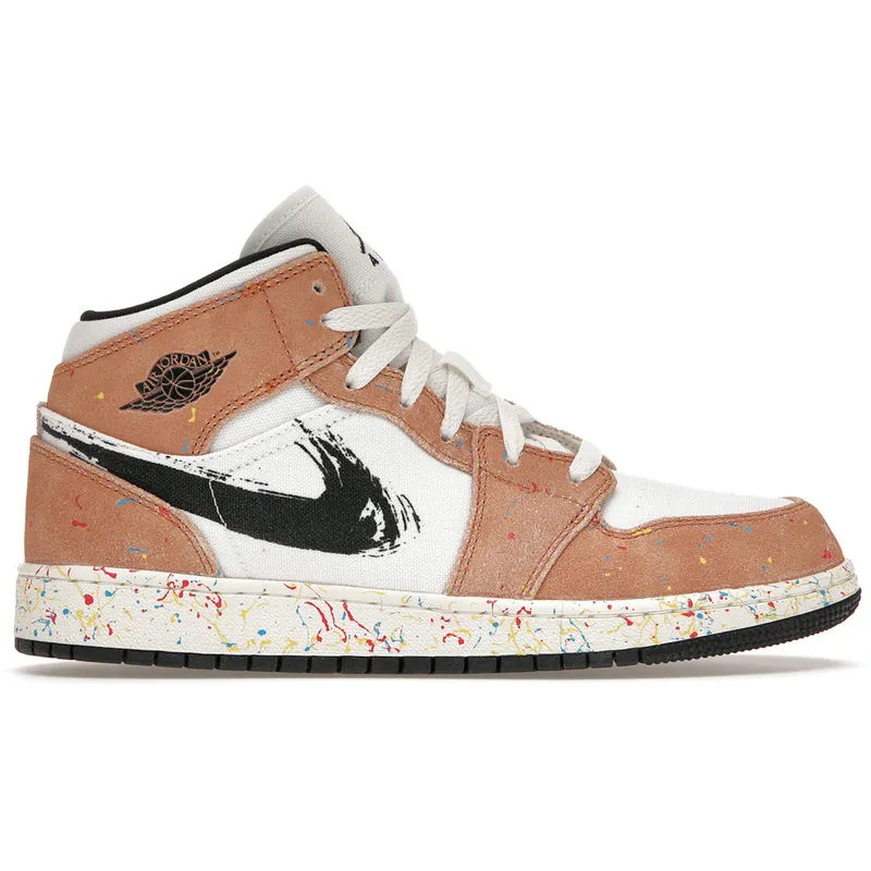 Jordan 1 Mid SE Brushstroke (GS) (DA8006-100)