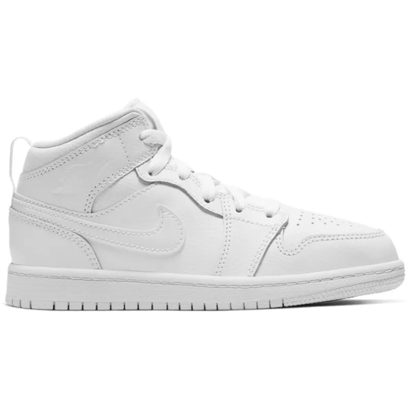 Jordan 1 Mid Triple White (2020) (PS) (640734-126)