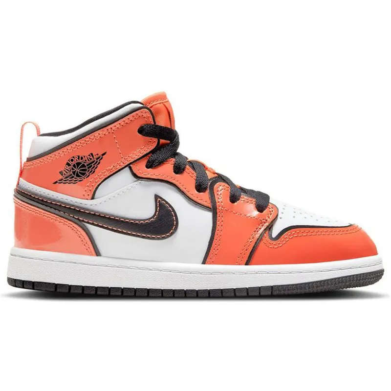 Jordan 1 Mid Turf Orange (PS) (BQ6932-802)