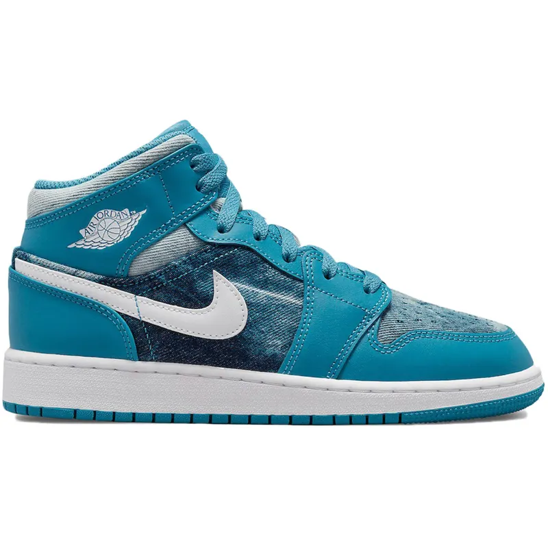 Jordan 1 Mid Washed Denim (GS) (DM8951-400)
