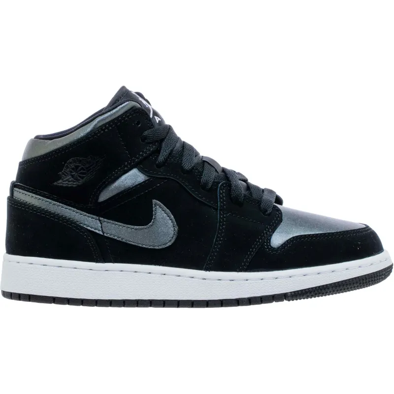 Jordan 1 Mid White Black Grey (GS) (BQ6931-012)
