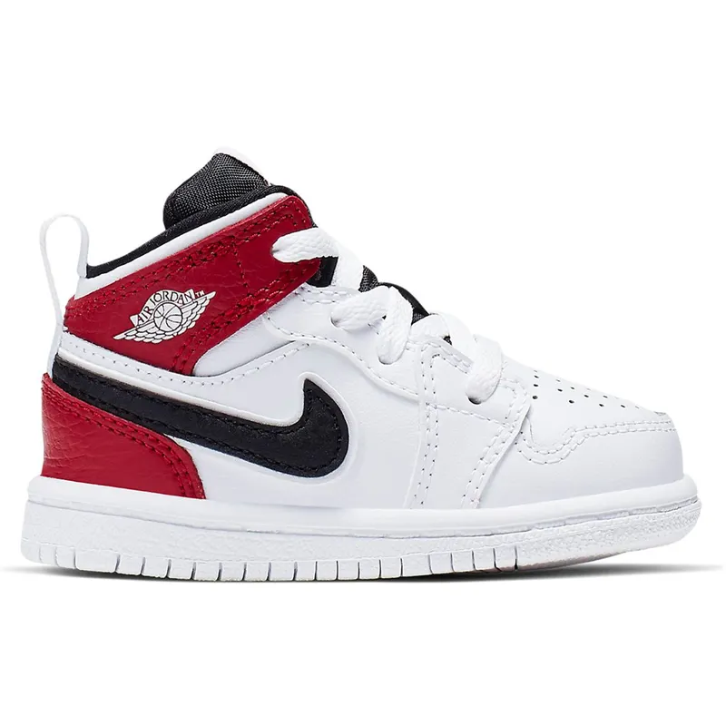 Jordan 1 Mid White Black Gym Red (TD) (640735-116)