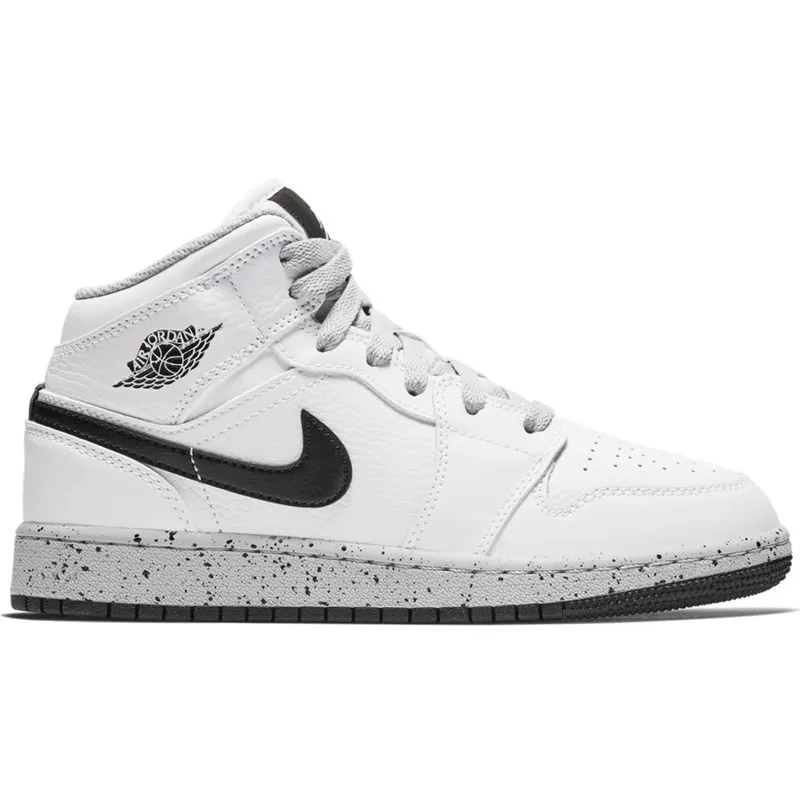 Jordan 1 Mid White Cement (GS) (554725-115)