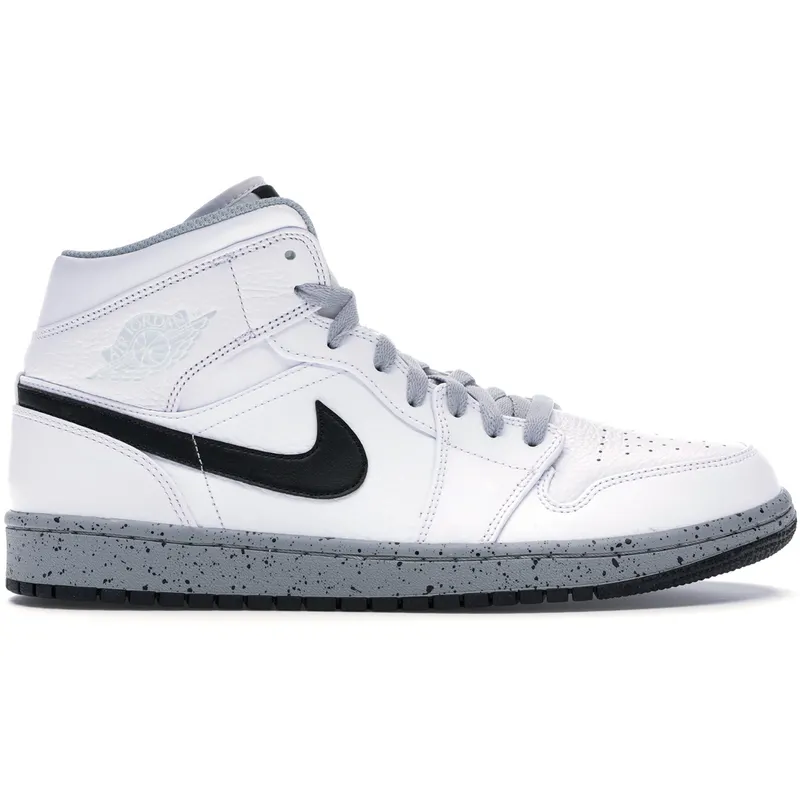 Jordan 1 Mid White Cement (554724-115)