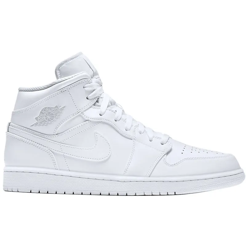 Jordan 1 Mid White/Pure Platinum (554724-104)