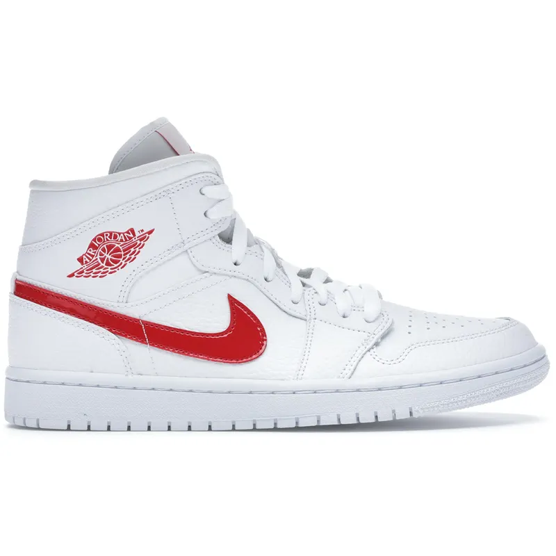 Jordan 1 Mid White University Red (W) (BQ6472-106)
