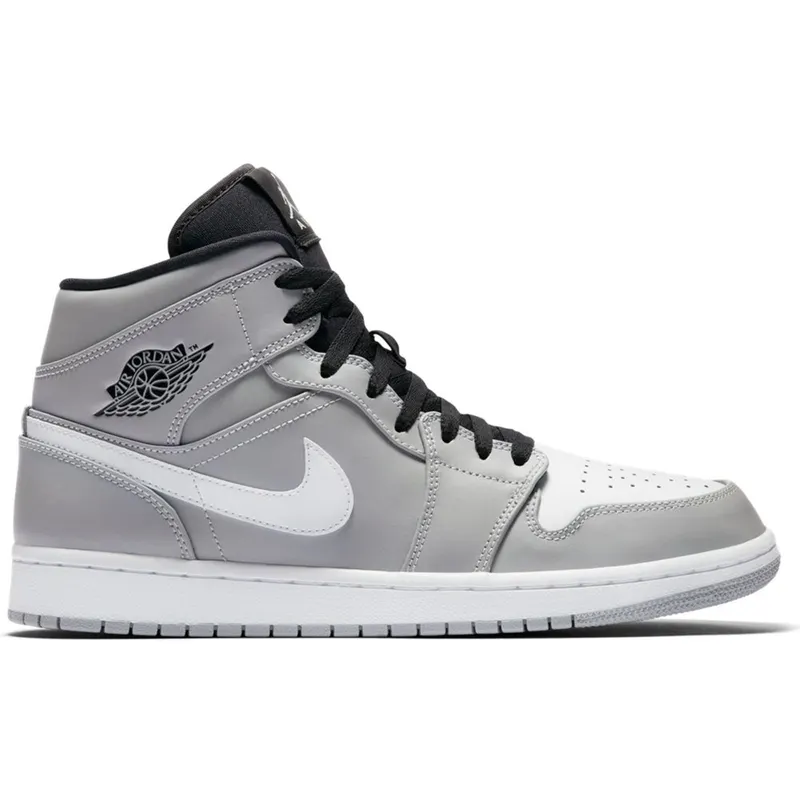 Jordan 1 Mid Wolf Grey Black White (554724-046)