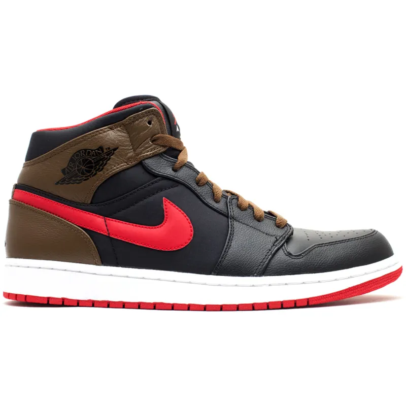 Jordan 1 Phat Black Red Olive (364770-040)