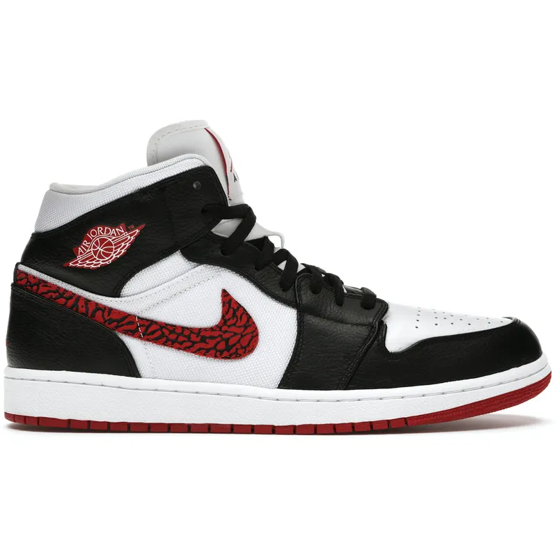 Jordan 1 Phat White Red Black (Elephant Print) (364770-110)
