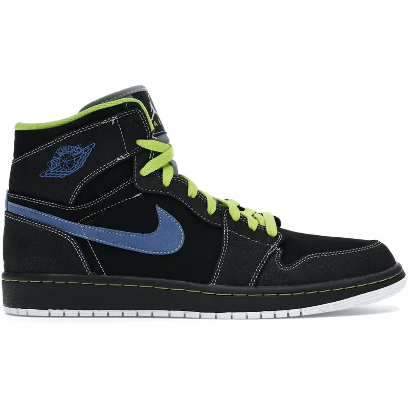 Jordan 1 Retro High Black Cyber Blue Sapphire (332550-005)