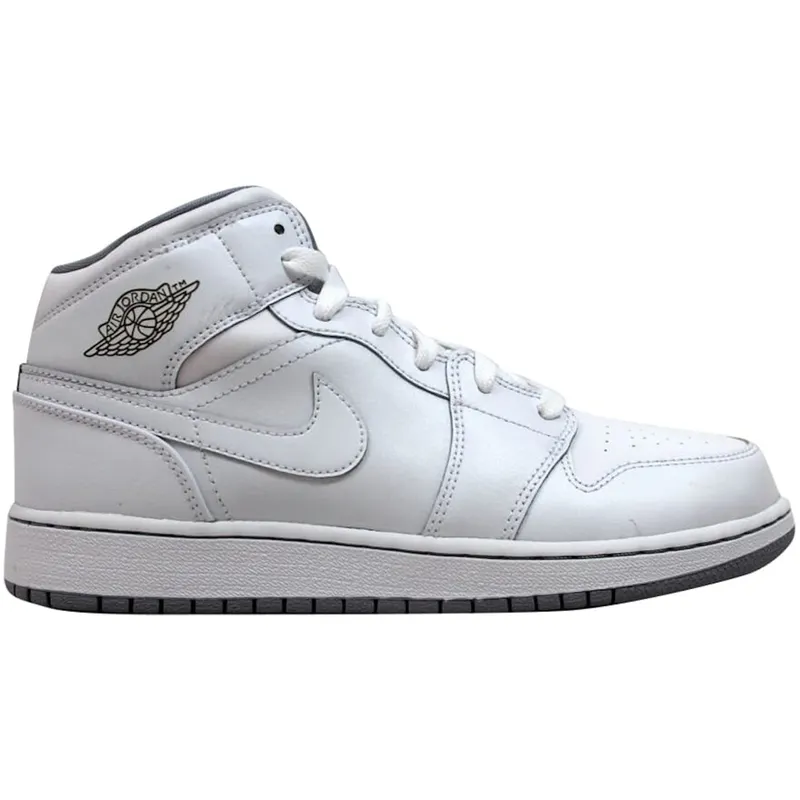 Jordan 1 Mid White (GS) (554725-112)