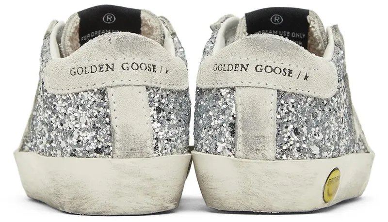 Golden Goose Baby Silver Glitter Super-Star Classic Sneakers (GJF00101.F000416.70136)