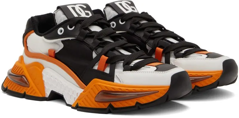 Dolce & Gabbana Black & Orange Airmaster Sneakers (CS1984 AQ742)