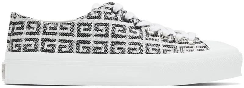 Givenchy Black & White City Low 4G Sneakers (BH0050H0VC004)