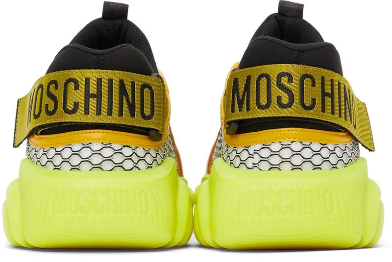 Moschino Black & Yellow Strap Teddy Sneakers (MB15133G1E GI2)