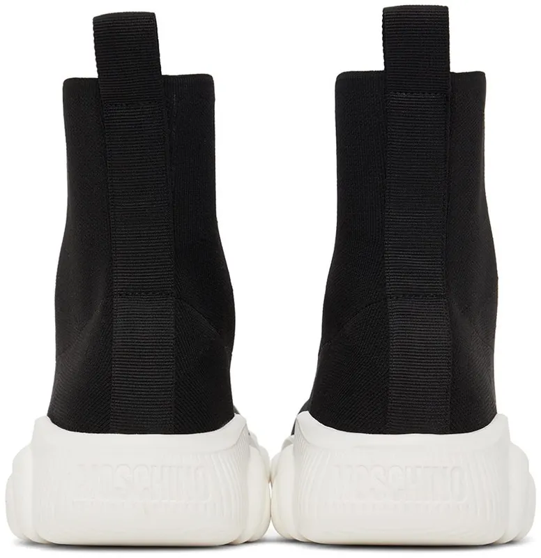 Moschino Black High Sock Sneakers (MB15093G1E GL0)