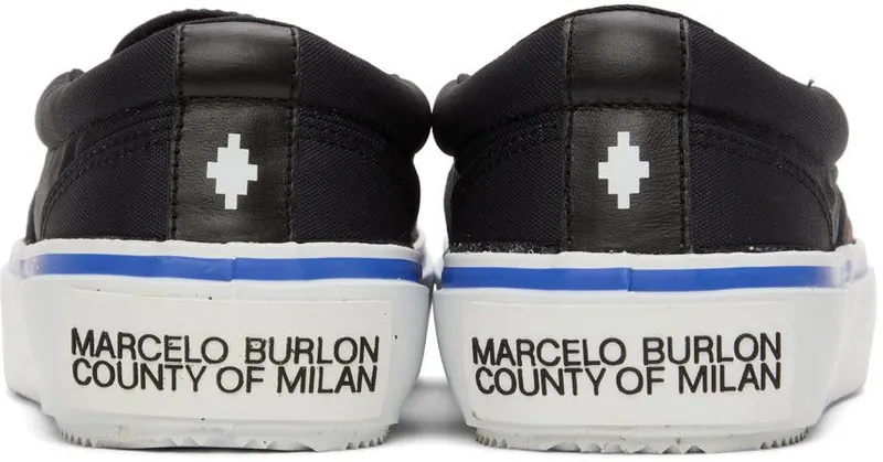 Marcelo Burlon County of Milan Black Icon Wings Low-Top Sneakers (CMIA079S22FAB0011025)