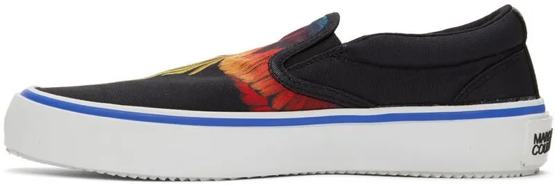 Marcelo Burlon County of Milan Black Icon Wings Low-Top Sneakers (CMIA079S22FAB0011025)