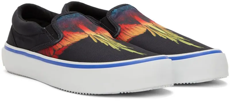 Marcelo Burlon County of Milan Black Icon Wings Low-Top Sneakers (CMIA079S22FAB0011025)
