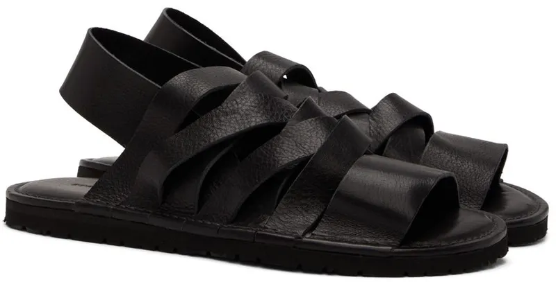 Junya Watanabe Black Leather Sandals (WI-K104-1)