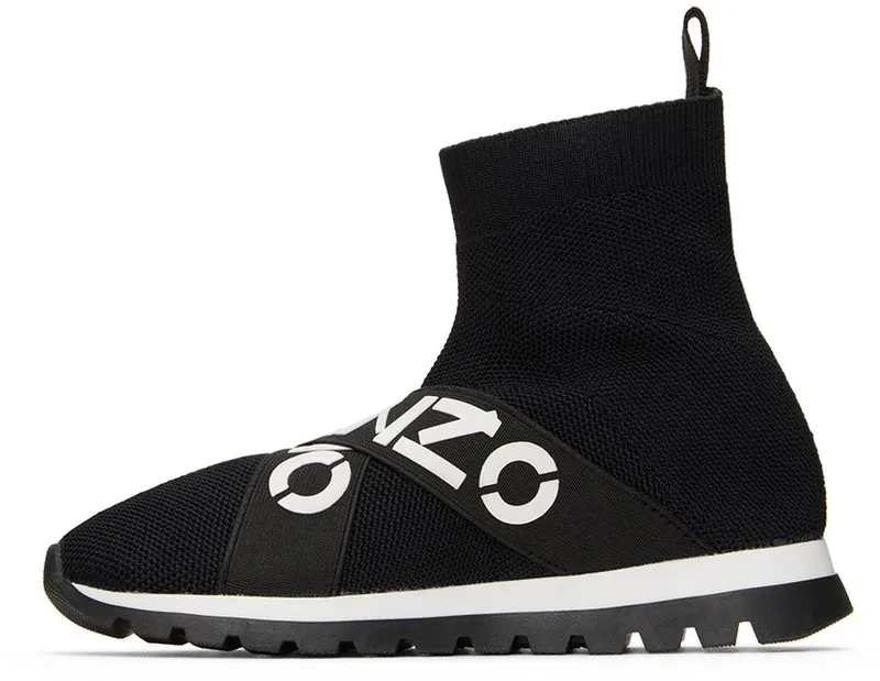 Kenzo Kids Black Sock Sneakers (K59034)