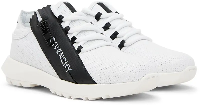 Givenchy Kids White Zip Logo Sneakers (H29069)