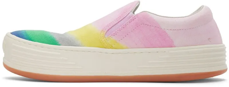 Palm Angels Multicolor Canvas Stripe Sneakers (PWIA040S22FAB0038400)