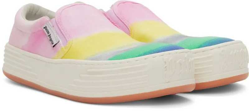 Palm Angels Multicolor Canvas Stripe Sneakers (PWIA040S22FAB0038400)