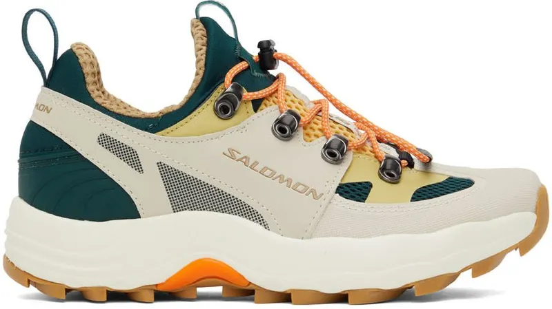 Salomon Off-White & Green Raid Wind Sneakers (L41590600)