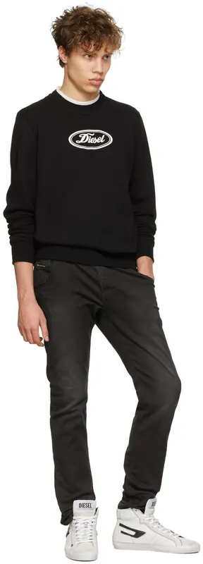Diesel Black S-Leroji Mid Sneakers (Y02742PR663)