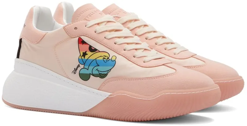 Stella McCartney Pink Fantasia Mickey Loop Sneakers (810067E00035)