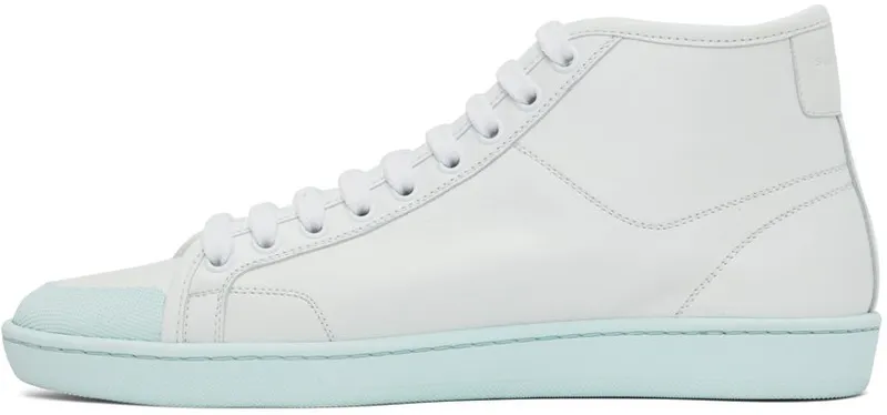 Saint Laurent White & Pink Court Classic SL/39 Sneakers (652773AAAIG)