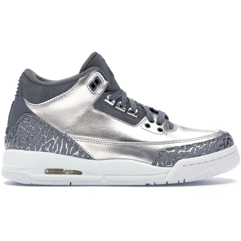 Jordan 3 Retro Premium Heiress Metallic Silver (GS) (AA1243-020)