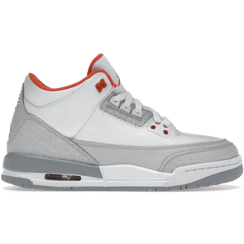 Jordan 3 Retro White Crimson Grey (GS) (441140-101)