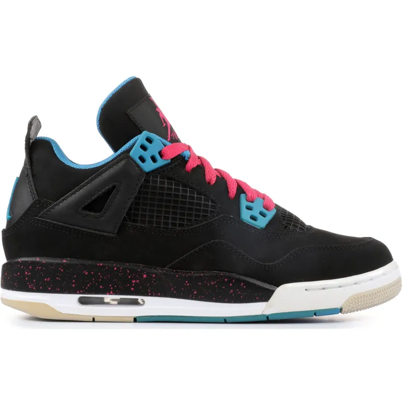 Jordan 4 Retro Black Vivid Pink Dynamic Blue (GS) (487724-019)